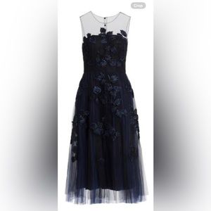 Carolina Herrera Midnight Blue Elegant Dress